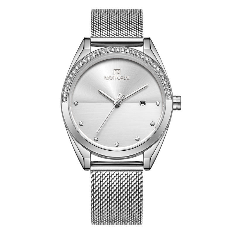 Montre Quartz Femme Imperméable avec Calendrier