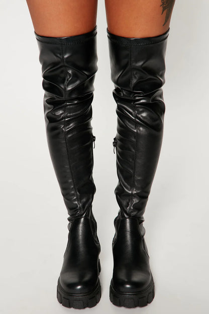 Bottes au-dessus du genou Play It Off - Noir