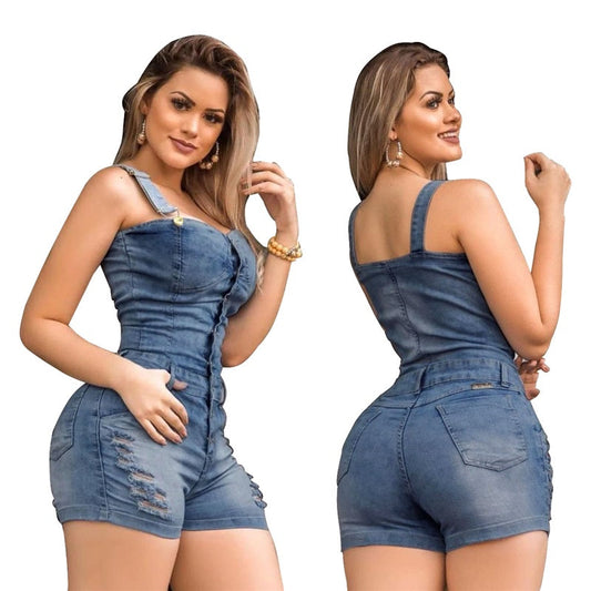 Womens Cropped Overalls Jumpsuits